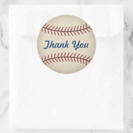 Pegatinas de agradecimiento de béisbol rústico