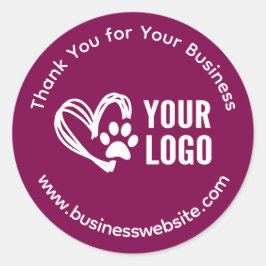 Pegatinas de agradecimiento empresarial con logoti