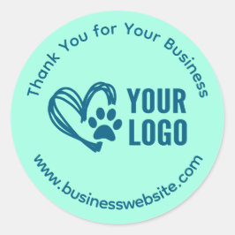 Pegatinas de agradecimiento empresarial con logoti