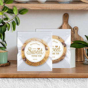 Pegatinas de agradecimiento Gold & White Sweet Tre