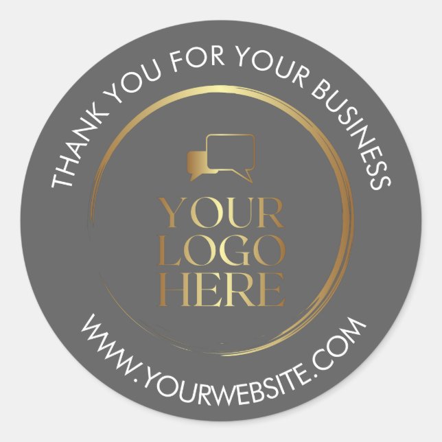 Pegatinas de agradecimiento grises para empresas c (Anverso)