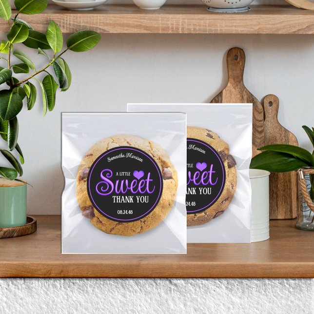 Pegatinas de agradecimiento moradas y negras Sweet (Subido por el creador)