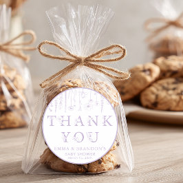 Pegatinas de agradecimiento para baby shower de fl