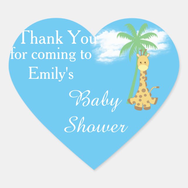 Pegatinas de agradecimiento para baby shower de ji (Anverso)