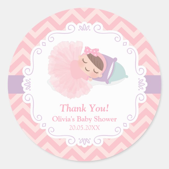 Pegatinas de agradecimiento para Baby Shower de ni (Anverso)