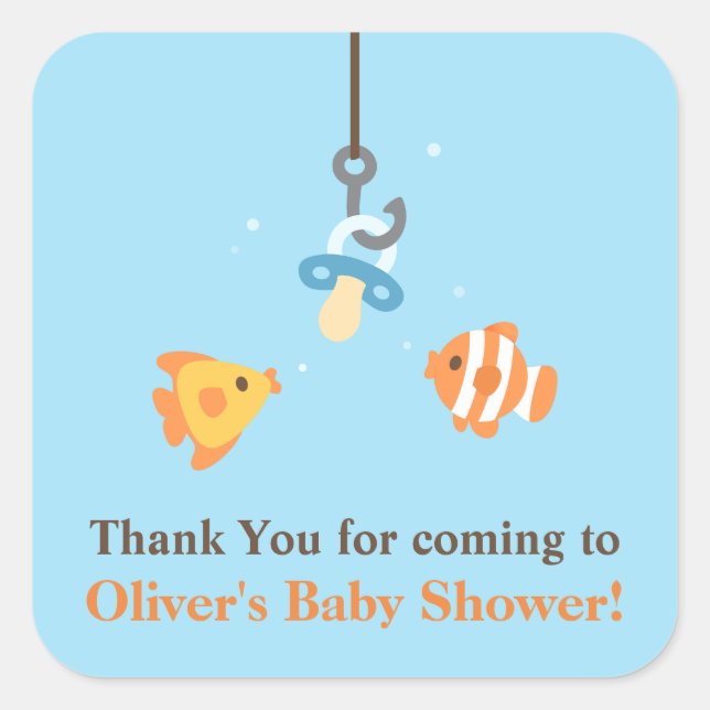 Pegatinas de agradecimiento para Baby Shower de Pe (Anverso)