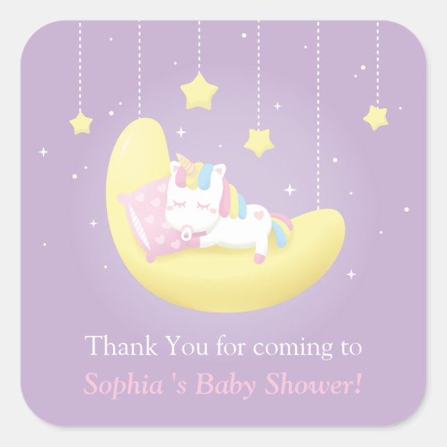 Pegatinas de agradecimiento para baby shower de Un (Anverso)