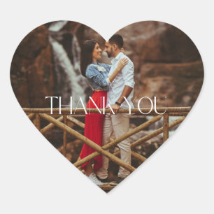 Pegatinas de agradecimiento para boda con foto ele
