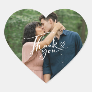Pegatinas de agradecimiento para boda con foto ele