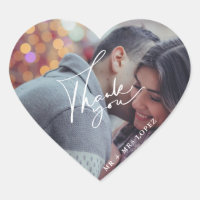 Pegatinas de agradecimiento para boda con foto mod