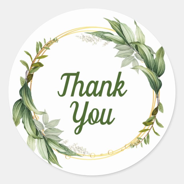 Pegatinas de agradecimiento para favores o sobres  (Anverso)