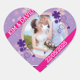 Pegatinas de agradecimiento para fotos de boda en 