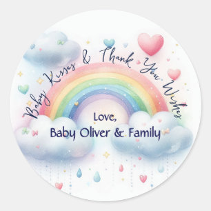 Pegatinas de agradecimiento personalizado de Baby