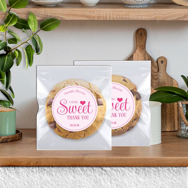 Pegatinas de agradecimiento rosadas Sweet Treat (Subido por el creador)