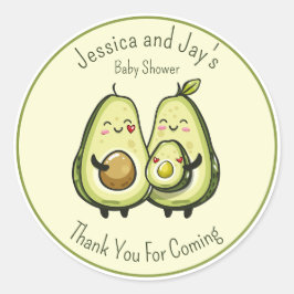 Pegatinas de aguacate Baby Shower
