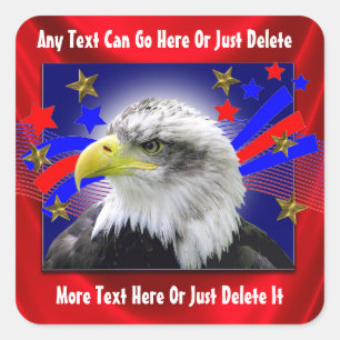 Pegatinas De Águilas Patrióticas Y Oro Stars