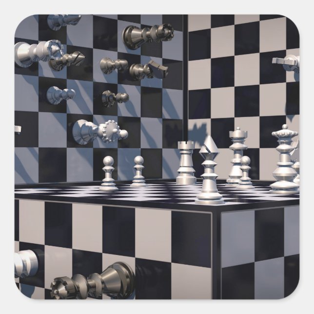 pegatinas de ajedrez en 3D (Anverso)