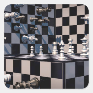 pegatinas de ajedrez en 3D