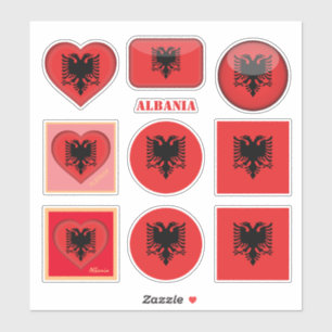 Pegatinas de Albania y bandera de Albania, Corazón