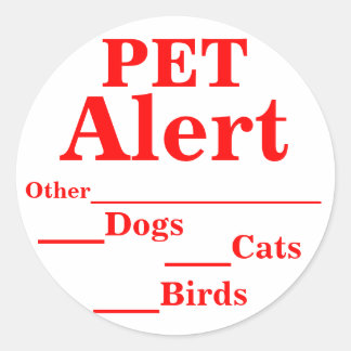 Pegatinas de alerta de mascota