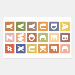 Pegatinas de alfabetos traviesos