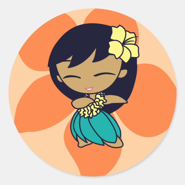 pegatinas de "Aloha Honeys" en lt. peach (Anverso)