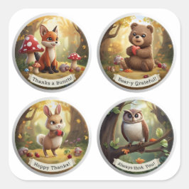 Pegatinas de amigos de Woodland - Animal Cute Fore