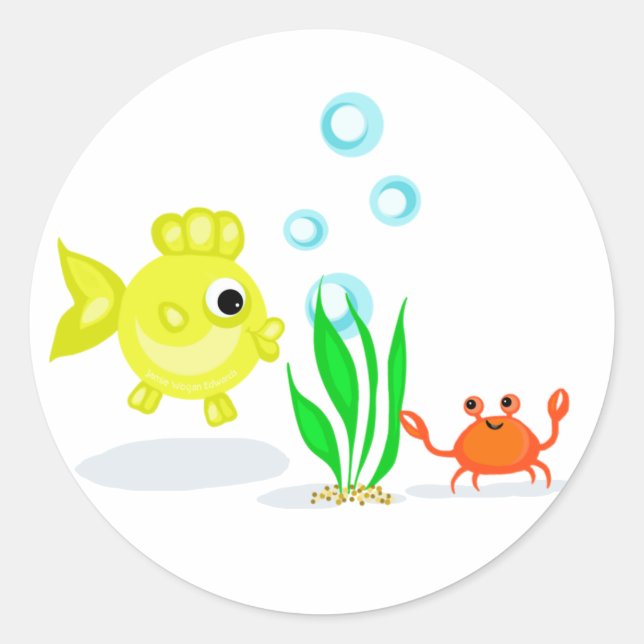 Pegatinas de amigos del acuario (Anverso)