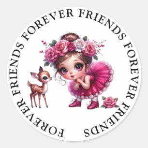 Pegatinas de amistad Chica lindo