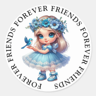 Pegatinas de amistad Chica lindo