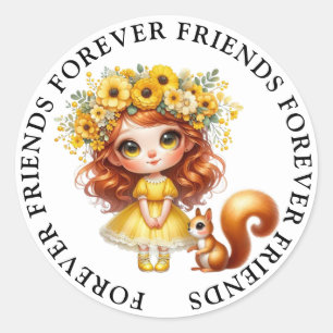 Pegatinas de amistad Chica lindo