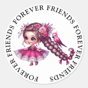 Pegatinas de amistad Chica lindo