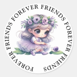 Pegatinas de amistad Chica lindo