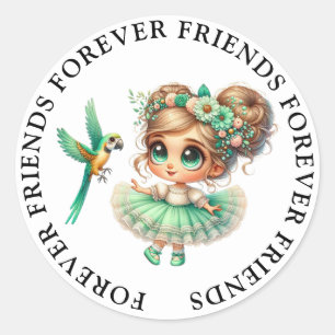 Pegatinas de amistad Chica lindo