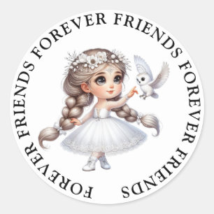 Pegatinas de amistad Chica lindo