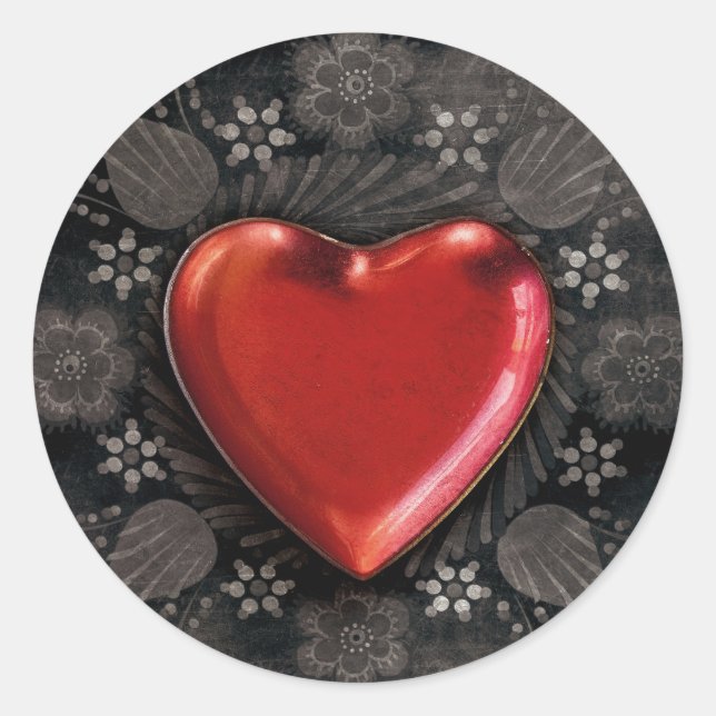 pegatinas de amor al corazón gótico (Anverso)