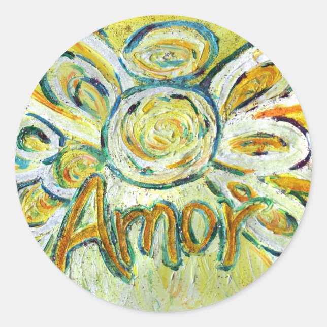 Pegatinas de Amor Angel Inspirador Word Art Person (Anverso)