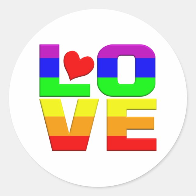Pegatinas de amor arcoiris (Anverso)