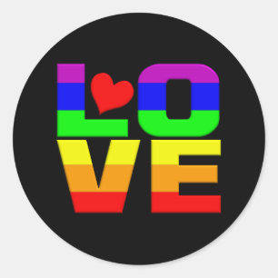 Pegatinas de amor arcoiris