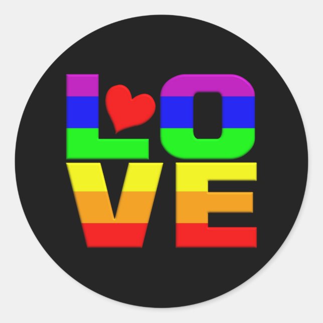 Pegatinas de amor arcoiris (Anverso)