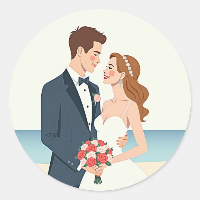 Pegatinas de amor boda (Anverso)