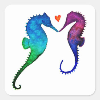 Pegatinas de amor de caballito de mar