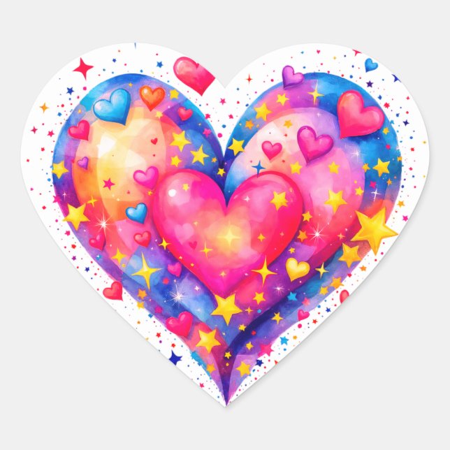pegatinas de amor de corazón (Anverso)
