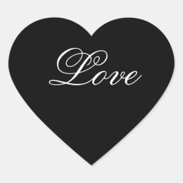 Pegatinas de amor de corazón negro