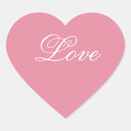 Pegatinas de amor de corazón rosado