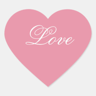 Pegatinas de amor de corazón rosado