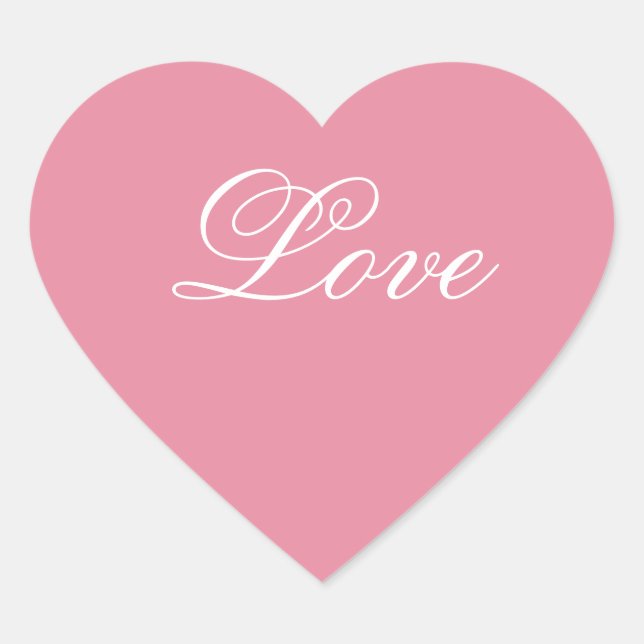 Pegatinas de amor de corazón rosado (Anverso)