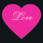 Pegatinas de amor de corazón rosado<br><div class="desc">Corazón rosa Amor pegatinas o sellos para sobres</div>