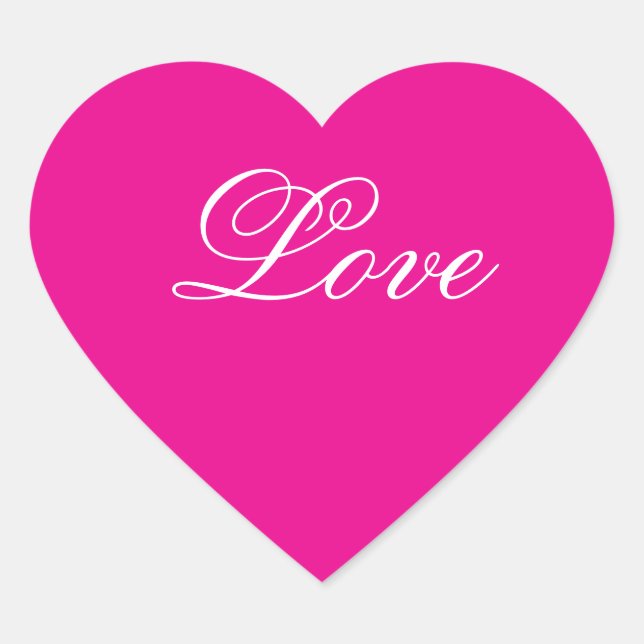 Pegatinas de amor de corazón rosado (Anverso)