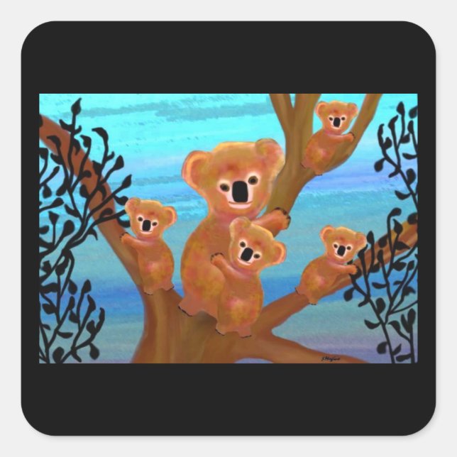 Pegatinas de amor de Koala (Anverso)